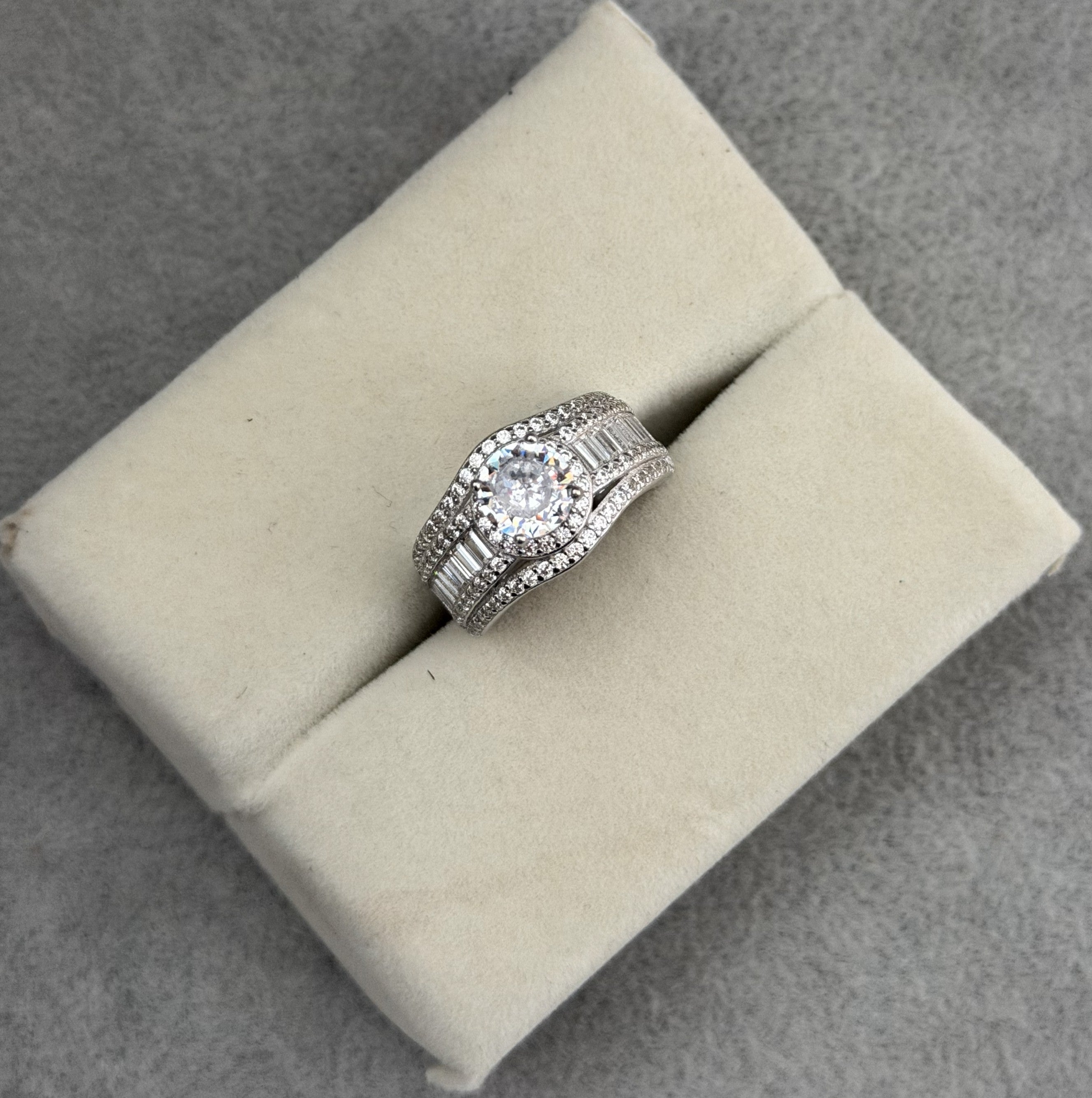 baguette silver 925 ring