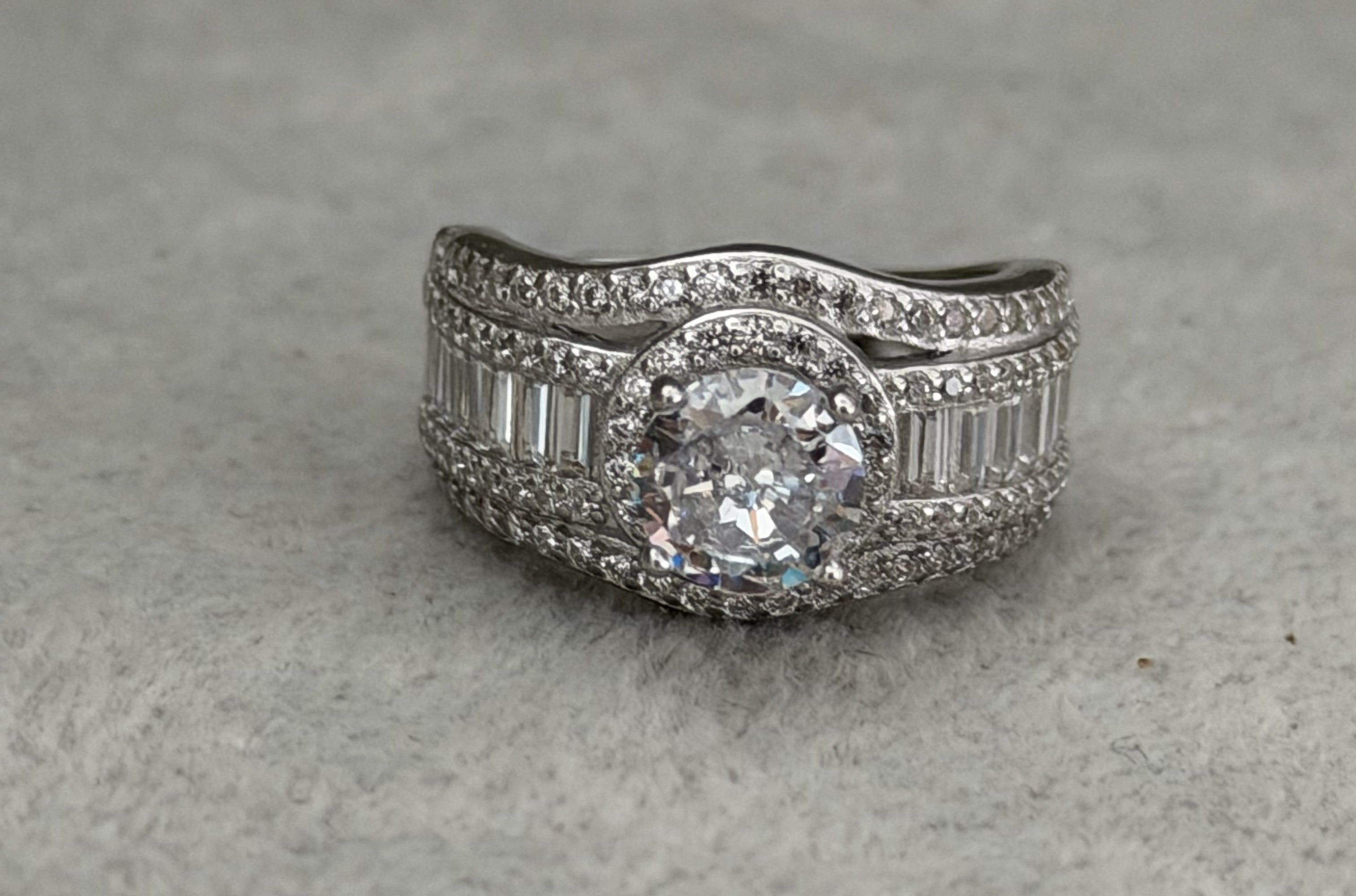 baguette silver 925 ring