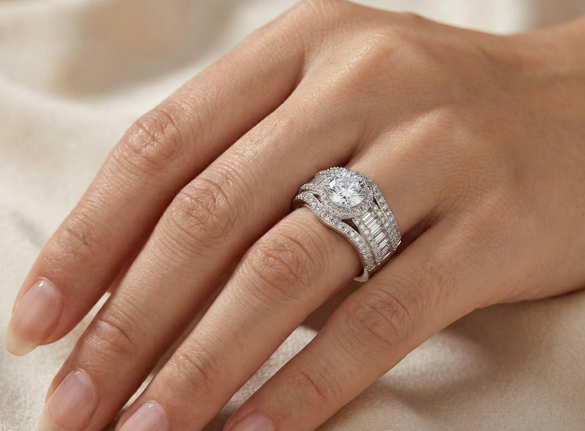 baguette silver 925 ring