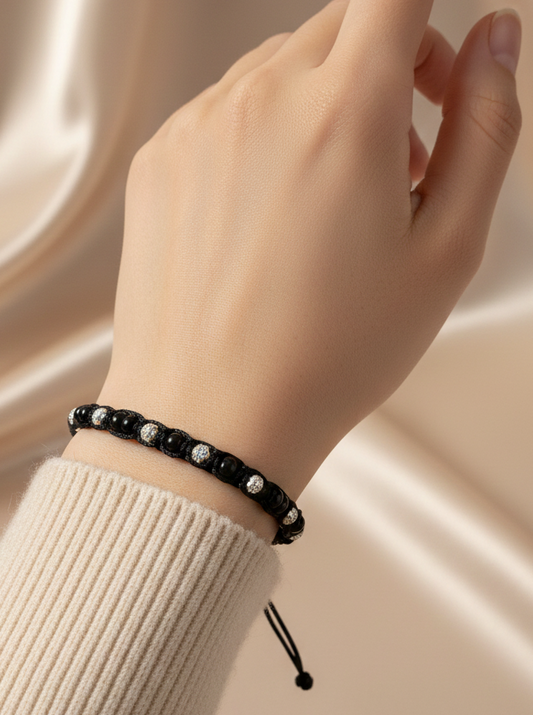 black nazariya silver bracelet