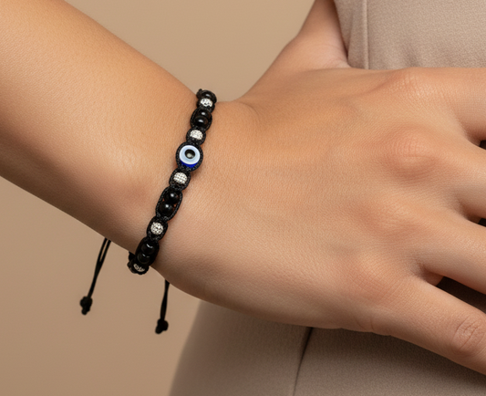 evil eye nazariya silver bracelet